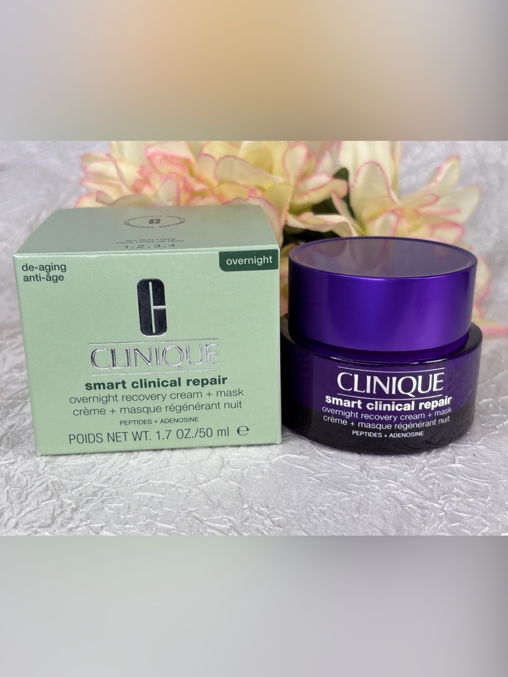 Clinique Smart Clinical Repair Overnight Recovery Cream + Mask 1.7oz NIB